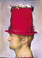 Donizetti-profilo di vecchio-multiplo dipinto